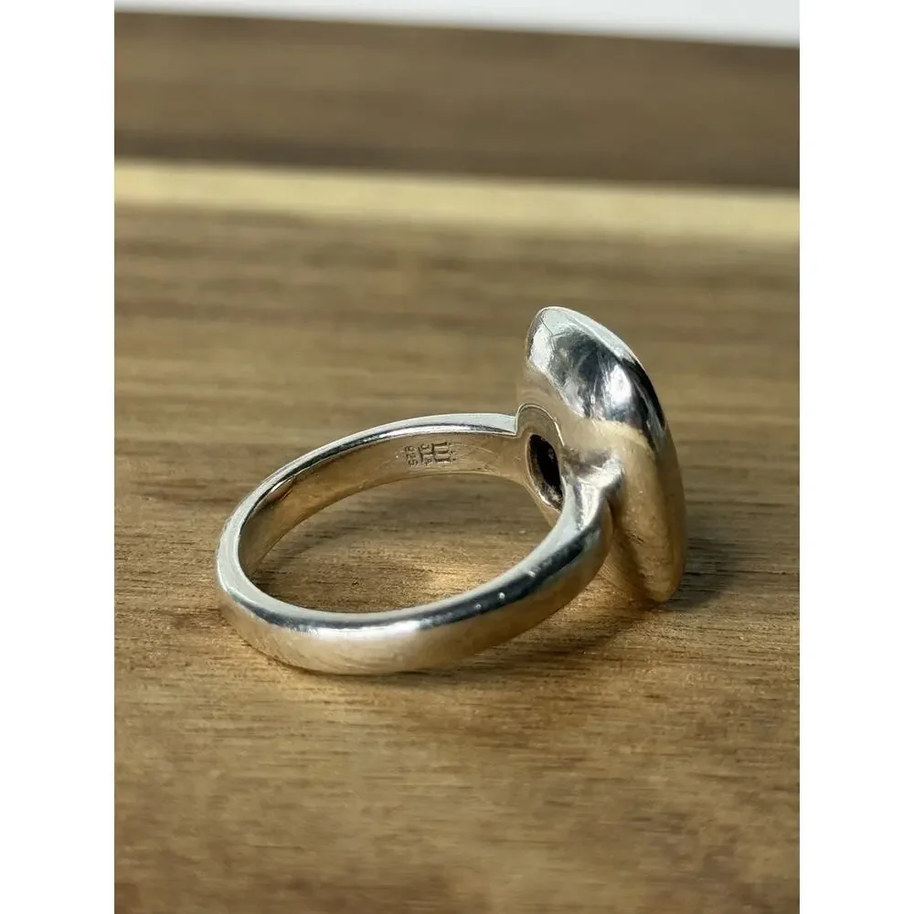 James Avery Retired Sterling Silver/Smokey Quartz Ring Size 7.5